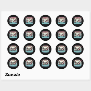 Slaapluiaard - Vreedzame Charming Ronde Sticker
