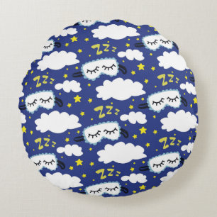 Slaapmaskers Wolken en Gele Sterren Rond Kussen