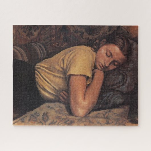 Slaapmeisje (door Serebriakova) Legpuzzel (Horizontaal)