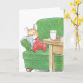 Slaapmuis kerstkaart kaart (Gele Bloem)