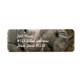 Slaapneushoorns Verzendlabels Etiket (Voorkant)