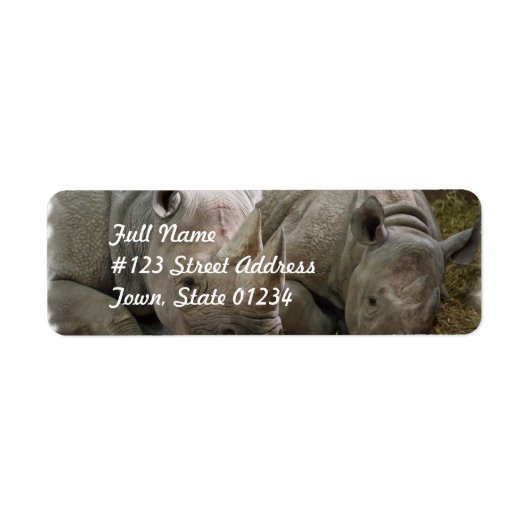 Slaapneushoorns Verzendlabels Etiket (Voorkant)