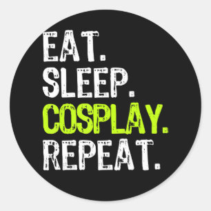 slaapoppresplay herhaal cosplayer cosplaygift ronde sticker