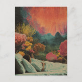 Slaappaar onder het Zee Surreal Mixed media Briefkaart (Voorkant)