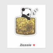 slaappanda in een zak sticker (Vel)