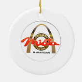 Slaaprood van de Gateway-Santa Keramisch Ornament (Achterkant)