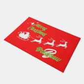 Slaaprood voor de kerstkerstkerstman deurmat (Schuin)