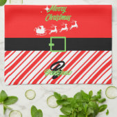 Slaaprood voor de kerstkerstkerstman theedoek (Gevouwen)