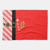 Slaaprood voor de kerstkerstkerstman theedoek (Horizontaal)