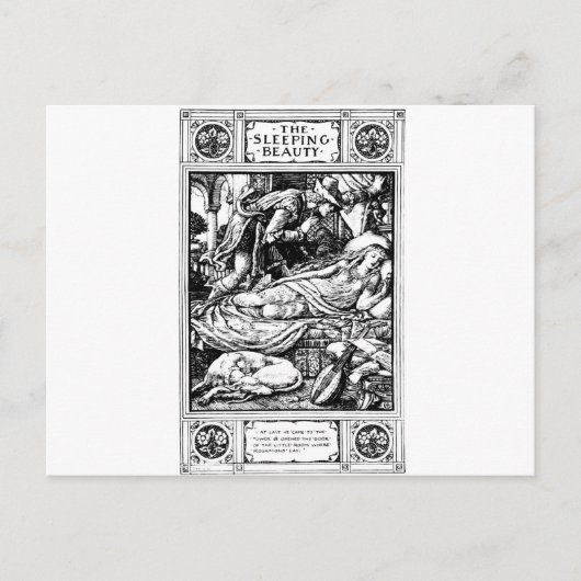 slaapschoonheid briefkaart (Voorkant)