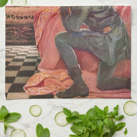 slaapschoonheid van Jessie Willcox Smith Theedoek (Gevouwen)