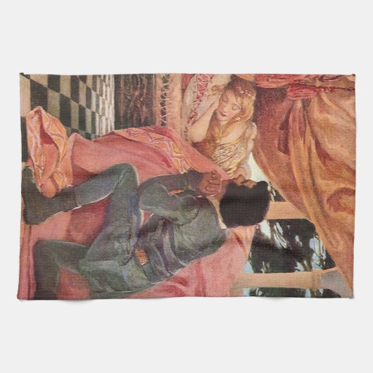 slaapschoonheid van Jessie Willcox Smith Theedoek (Horizontaal)