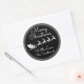 Slaapschutter met de naam Silver Santa Slapigh Dee Ronde Sticker (Envelop)