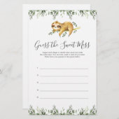 Slaapse Baby shower raadt het Sweet Mess Game (Voorkant / Achterkant)