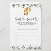 Slaapse Baby shower raadt het Sweet Mess Game (Voorkant / Achterkant)