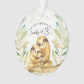 Slaapse Eerste Kerstmis als familie van drie Ornament (voorkant)