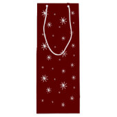 Slaapse hele dag daarna Rosé grappige kerstkat Wijn Cadeautas (Achterkant)