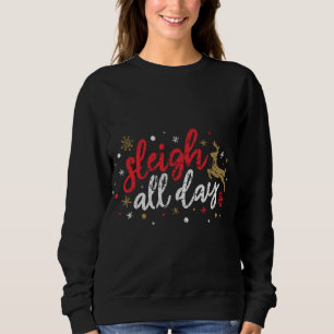 Slaapse hele dag rendieren Funny Cute Kerstmis Trui