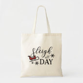 Slaapse kerstdag tote bag (Voorkant)