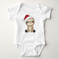 Slaapse kerstsneeuw Winterdieren Sloths Baby Bo