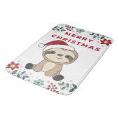 Slaapse kerstsneeuwwinterdieren Wit Ma Badmat (Gekanteld)