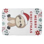 Slaapse kerstsneeuwwinterdieren Wit Ma Badmat (Voorkant)