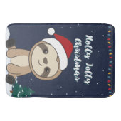 Slaapse kerstsneeuwwinterdieren Wit Ma Badmat (Voorkant)