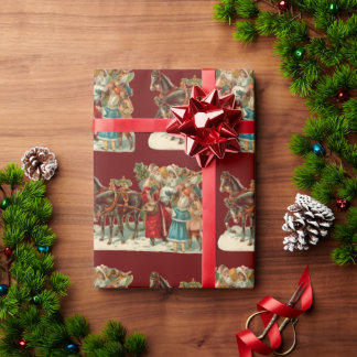 Slaapse kerstvakantie met kerstvakantie cadeaupapier