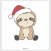 Slaapse kerstwinter winterdieren Klassieke Sticker (Vel)