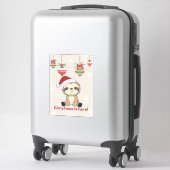 Slaapse kerstwinter winterdieren Sticker (Koffer)