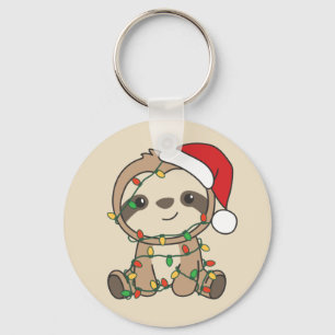 Slaapse kerstwinterdieren Sleutelhanger