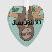 Slaapse schattige kerstkinderen, naam decoratie (voorkant)