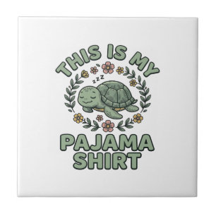 Slaapshirt met schattige schildpad Pyjama shirt Vi Tegeltje