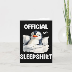 Slaapshirt Slaap Penguin Dierenliefhebbers Pyjama  Kaart