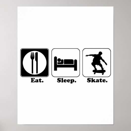 slaapskateboard poster (Voorkant)
