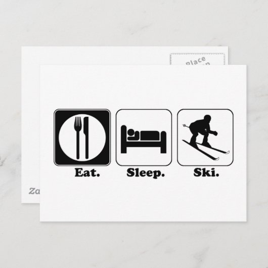 slaapski briefkaart (Voorkant / Achterkant)