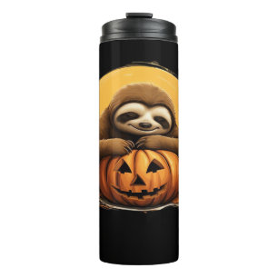 Slaapslak en Halloween-pompoen Klassiek T-shirt Thermosbeker