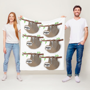 Slaapsleuf en brede Awake Brown Hanging Slots Fleece Deken