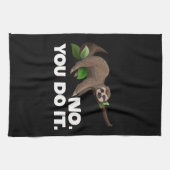 Slaapsleuf Nee, u doet het met een slanke laptop Theedoek (Horizontaal)