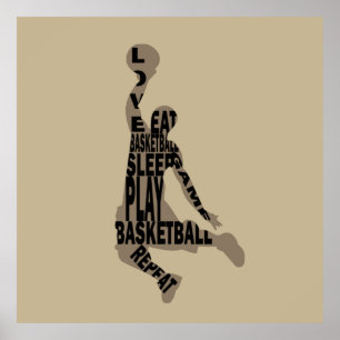 slaapspel basketbal poster