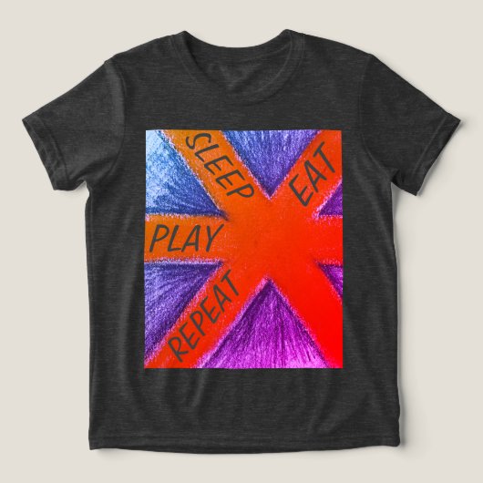slaapspel Tri-Blend shirt (Design voorkant)