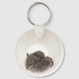 Slaapstand Cute Baby Mice Sleutelhanger