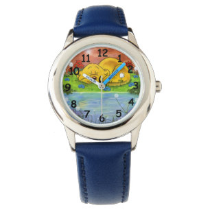 Slaapstand door zonnebloemen horloge