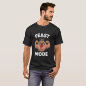 Slaapstand op de Thanksgiving van de Turkse spiere T-shirt (Voorkant volledig)