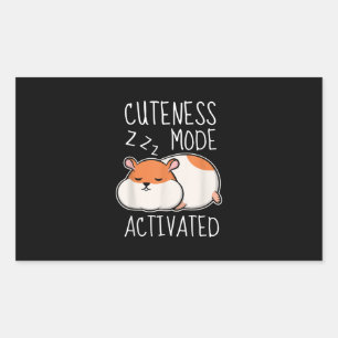 Slaapstand van de cute Pet Hamster Rechthoekige Sticker