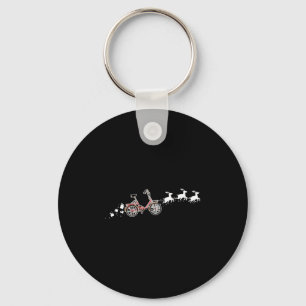 Slaapstand voor kerstkerstmis met fiets - Funny Bi Sleutelhanger