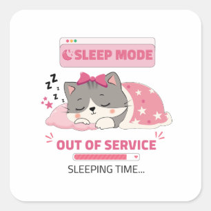 slaapstemming vierkante sticker