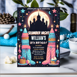 Slaapsterren Sleepover Slumber Party 13e verjaarda Kaart