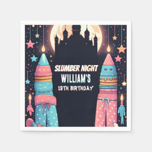 Slaapsterren Sleepover Slumber Party 13e verjaarda Servet