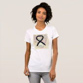 Slaapstoornissen Zwarte Bewustheid Ribbon Angel Sh T-shirt (Voorkant volledig)